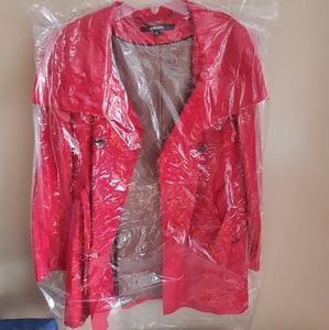 NWOT Red dkny belted trench / new without tag